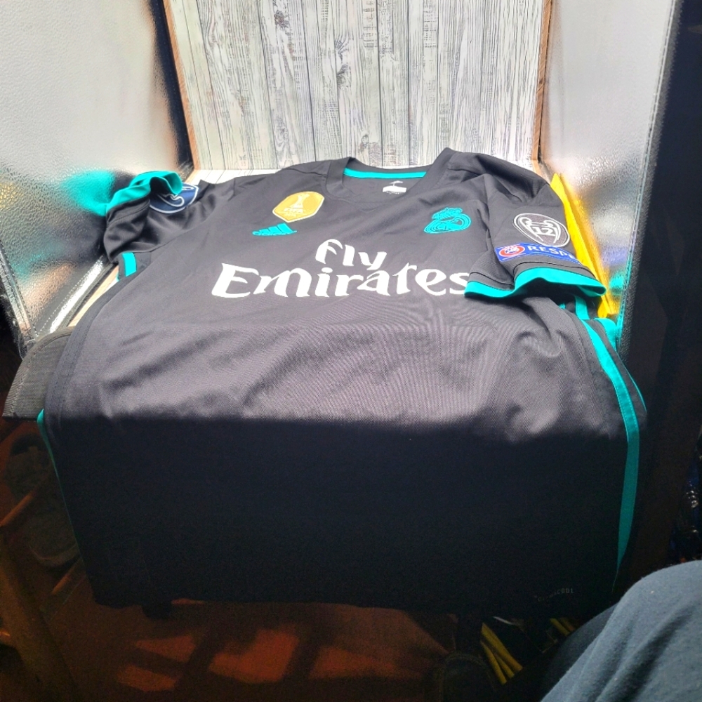 Real Madrid Adidas Fly Emirates soccer jersey